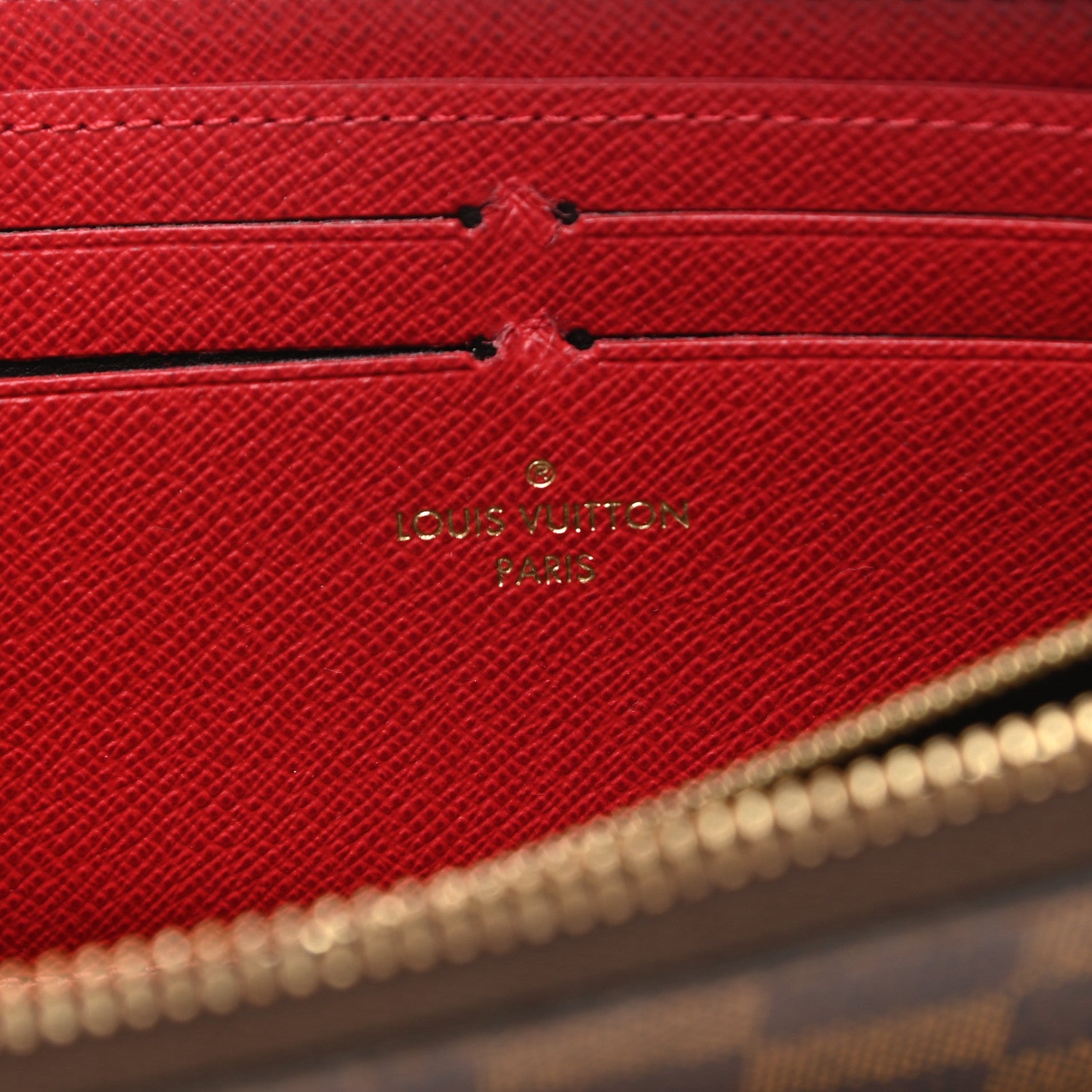 Louis Vuitton Damier Ebene Clemence Wallet Cherry 6 of 10
