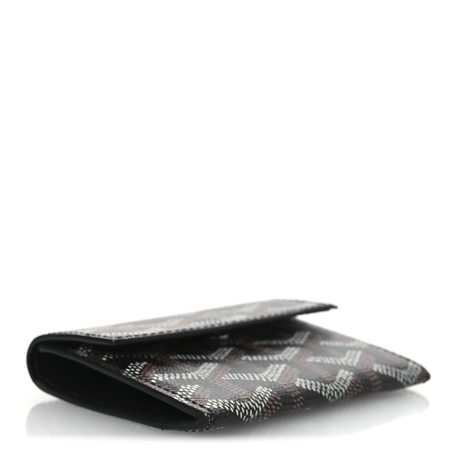 Goyard Goyardine Marigny Coin Purse Wallet Black Gold 3 of 7