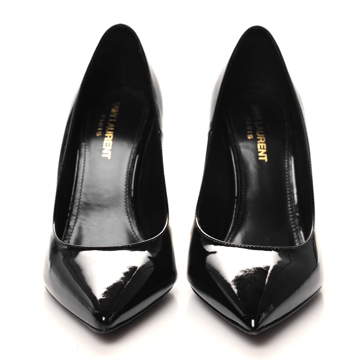 Saint Laurent Patent Opyum 110 Pumps 37 Black Gold 2 of 9