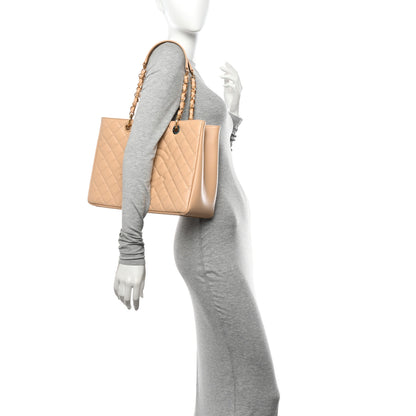 Chanel Caviar Quilted Grand Shopping Tote GST Beige 2 of 11