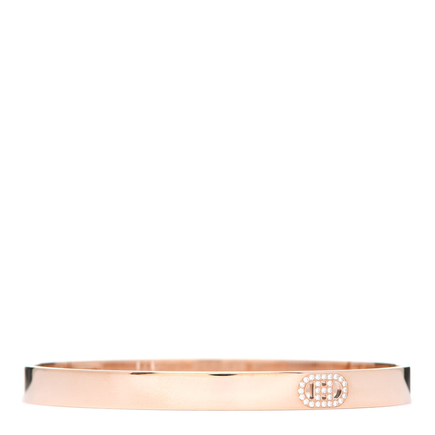 18K Rose Gold Diamond PM H D'Ancre Bracelet SH