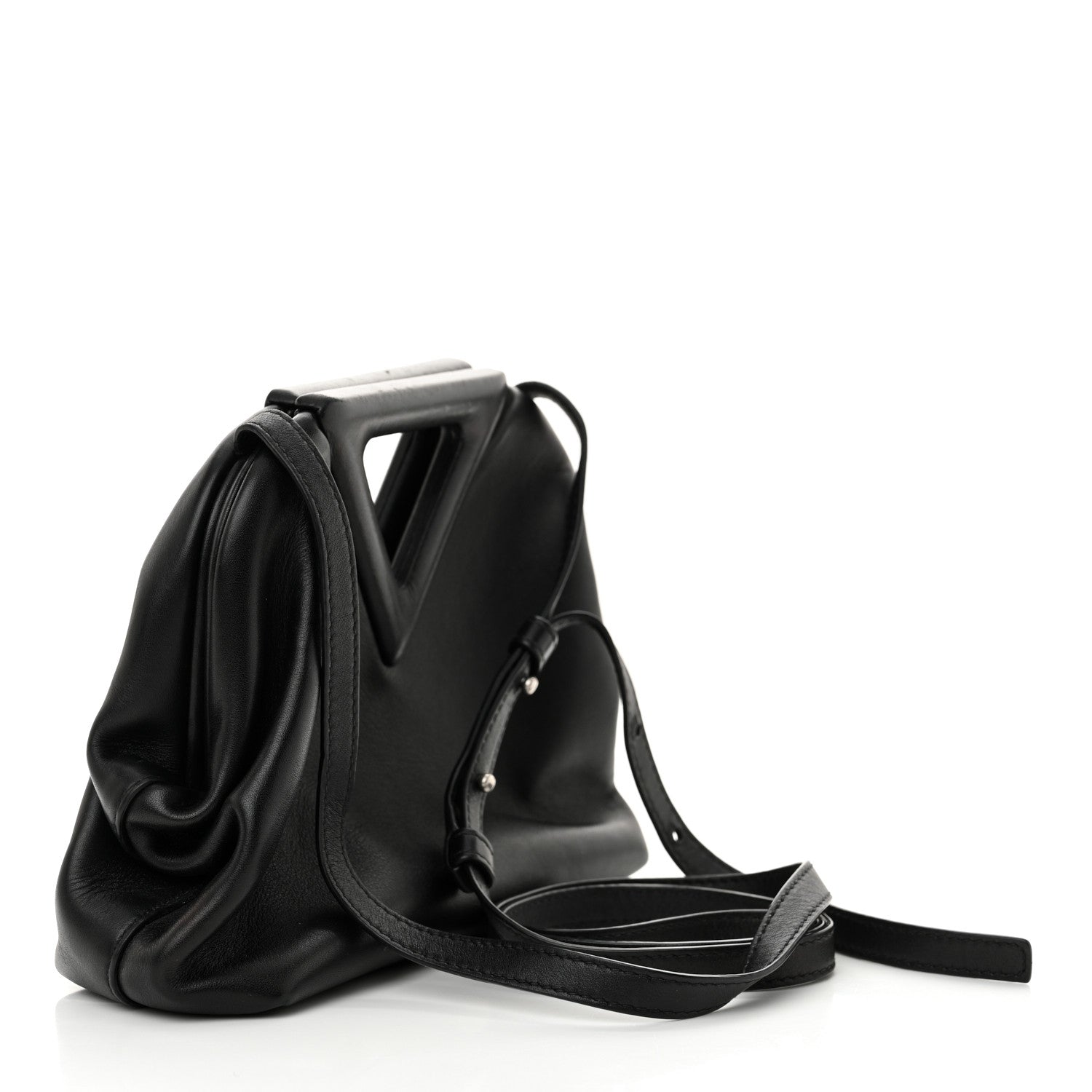Bottega Veneta Calfskin Small The Point Triangle Bag Black 3 of 11
