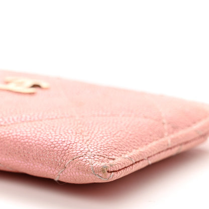 Chanel Iridescent Caviar Quilted Card Holder Pink 8 of 9