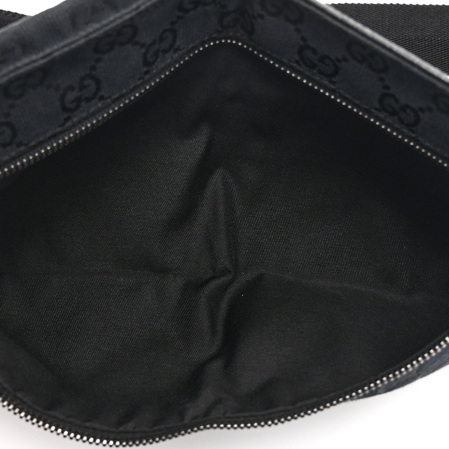 GG Monogram Double Pocket Belt Bag Black