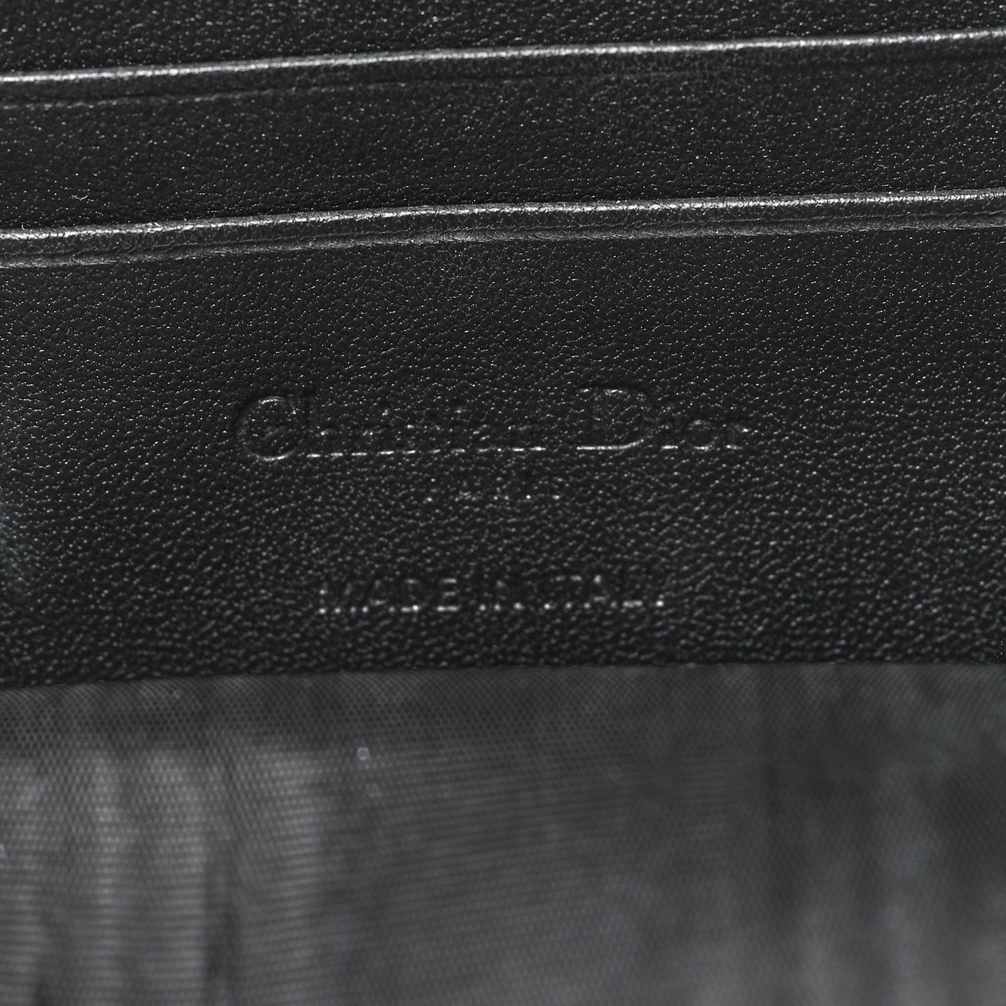 Lambskin Cannage Lady Dior Phone Holder Black
