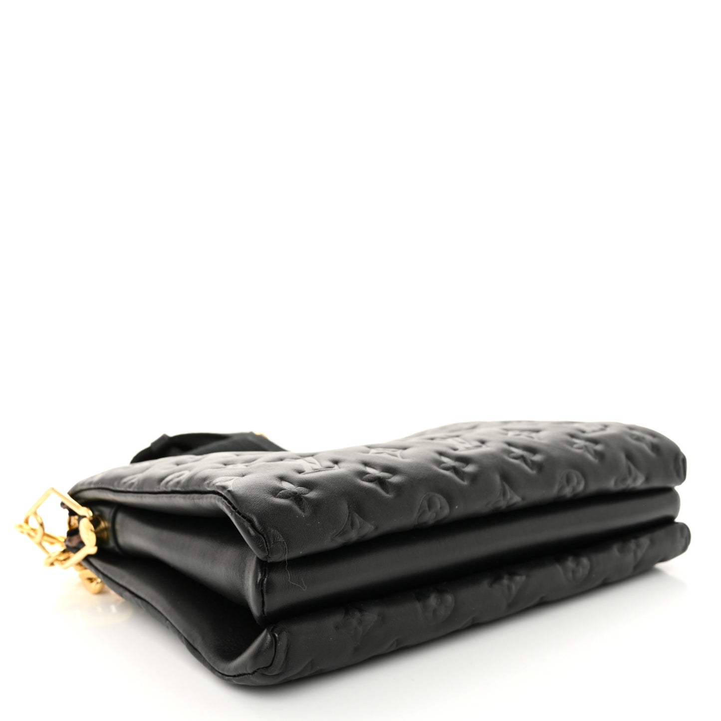 Lambskin Embossed Monogram Coussin PM Black