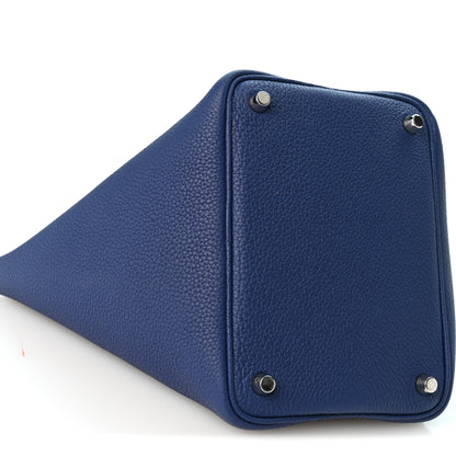 Hermes Taurillon Maurice Picotin Lock 18 PM Bleu Saphir 9 of 10
