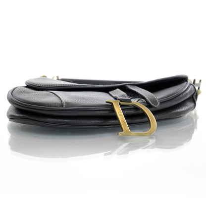 Christian Dior Leather Saddle Bag Black 7 of 13