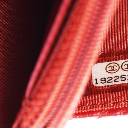 Chanel Lambskin Quilted Wallet On Chain WOC Red 10 of 10