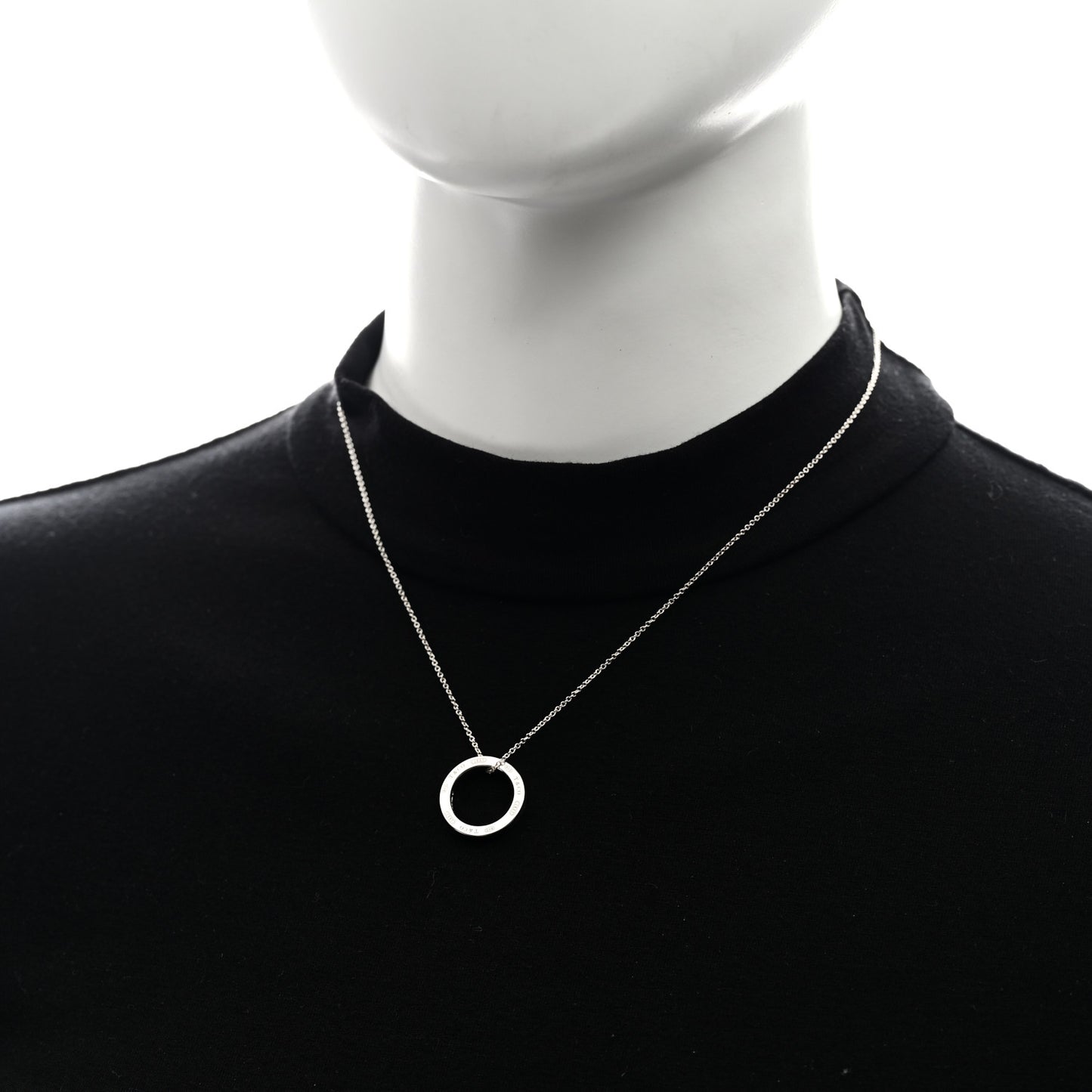 Sterling Silver 1837 Circle Pendant Necklace