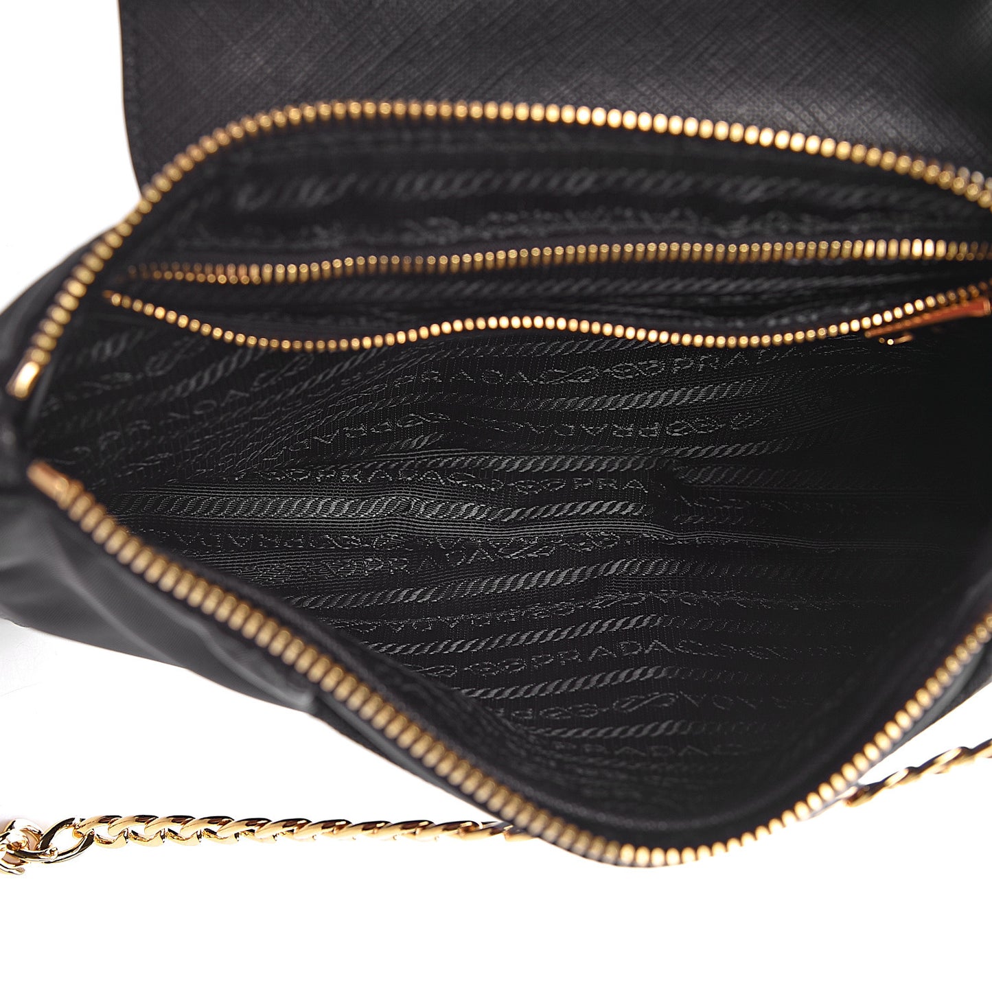 Tessuto Nylon Saffiano Crossbody Bag Black