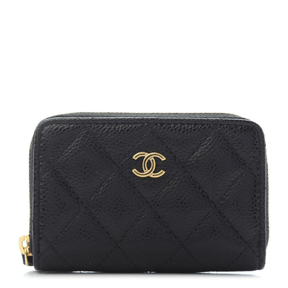 Chanel Caviar Quilted Zip Coin Purse Black 1 of 4