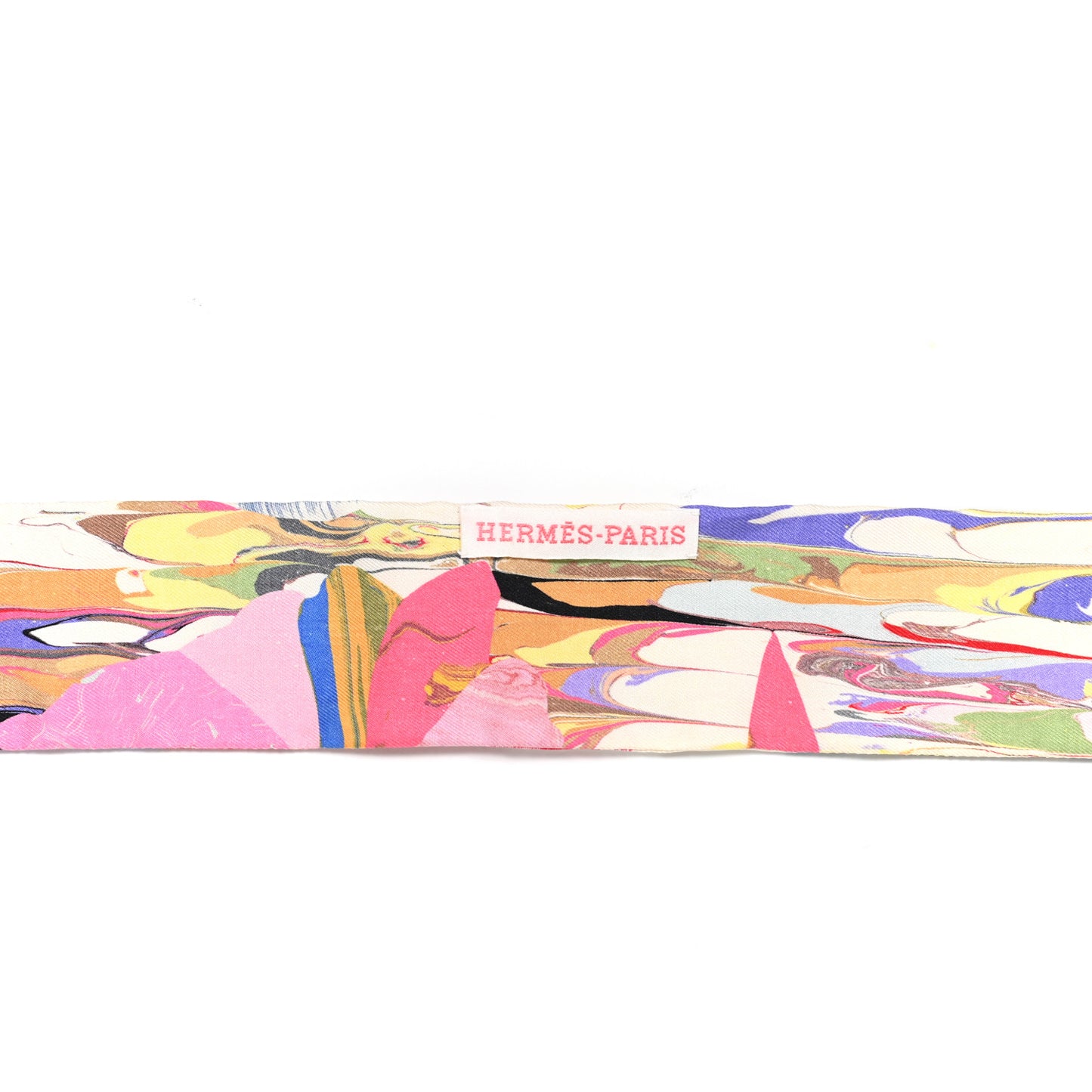 Silk Marble Silk Twilly Rose Vert Violet