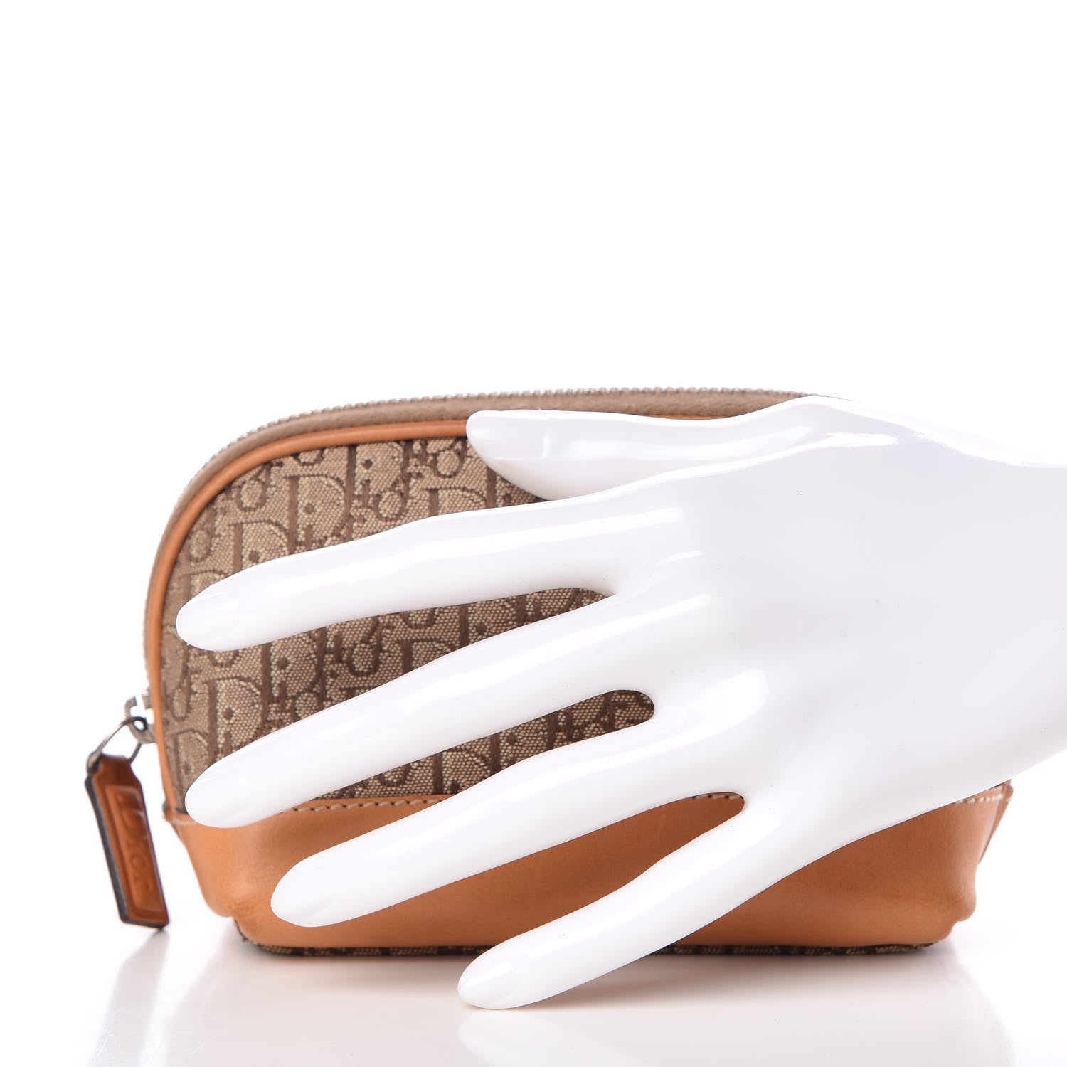 Christian Dior Monogram Cosmetic Case Tan 2 of 7