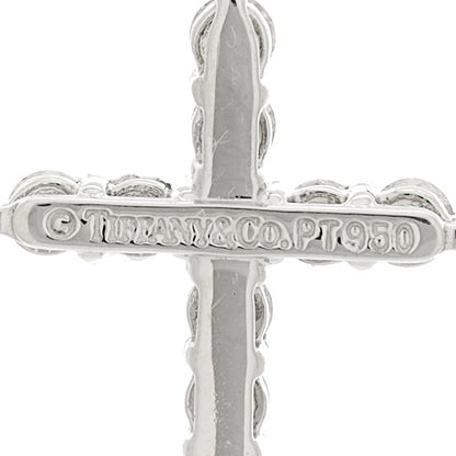 Tiffany Platinum Diamond Mini Cross Pendant 4 of 4