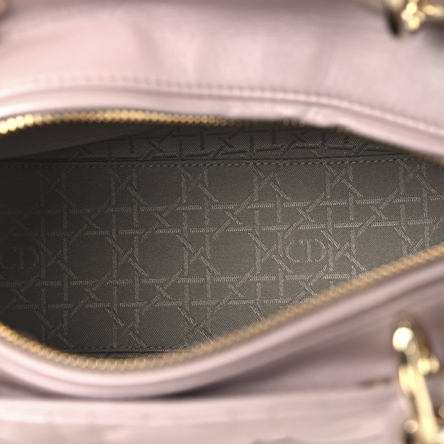 Pearly Lambskin Cannage Medium Lady Dior Lotus