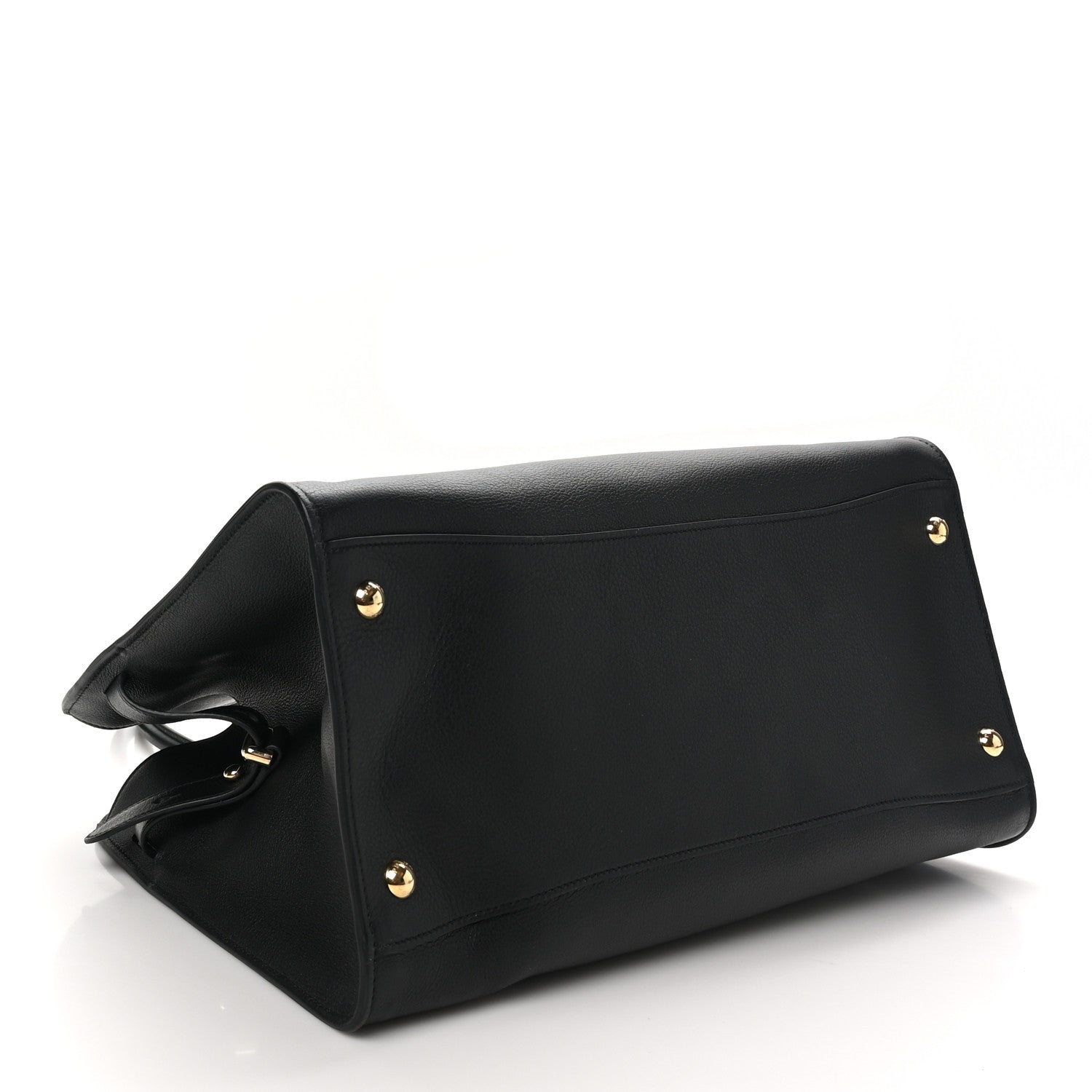 Prada Soft Grain Calfskin Large Tote Bag Black 4 of 9