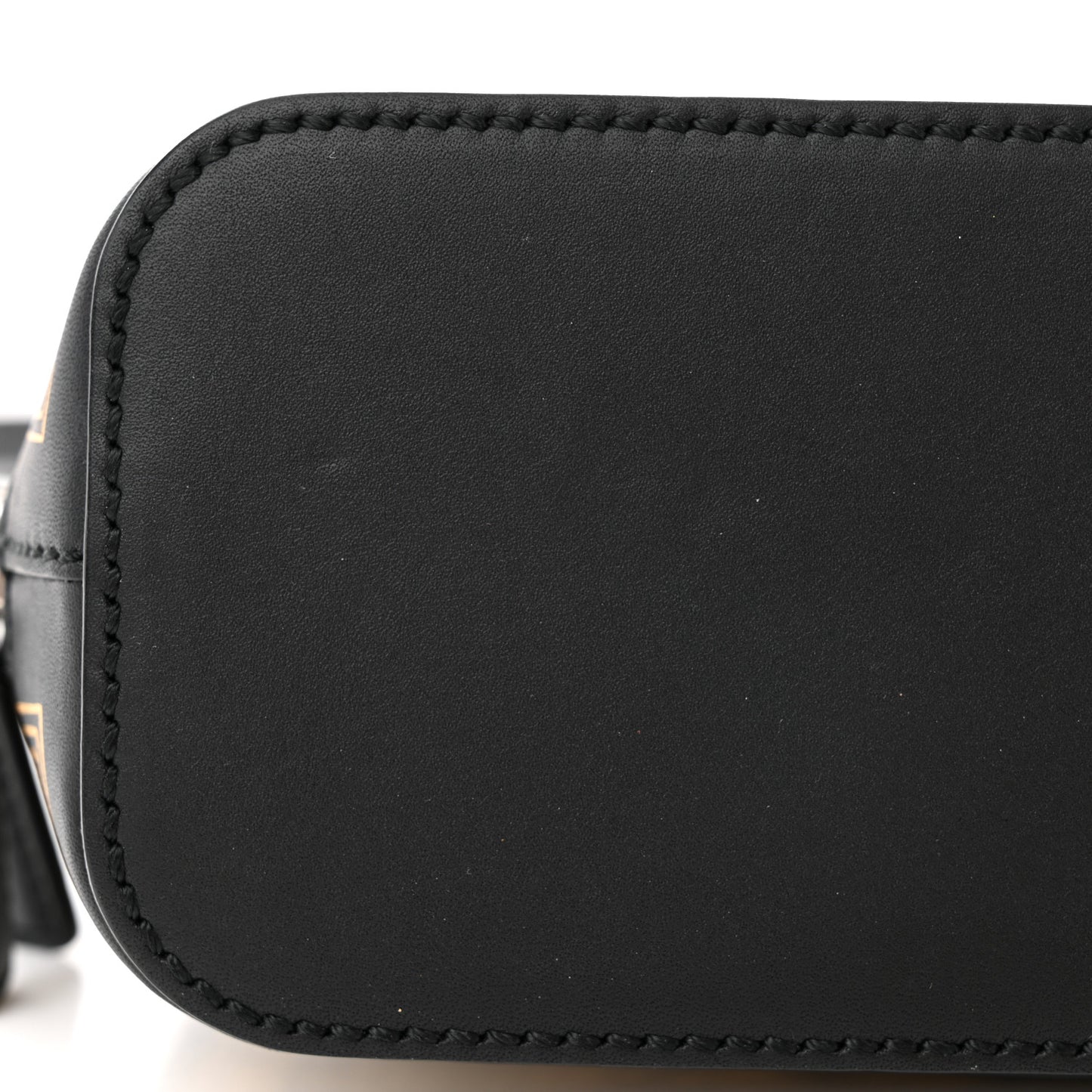 X SEGA Calfskin GUCCY Stars Mini Dome Shoulder Bag Black Gold