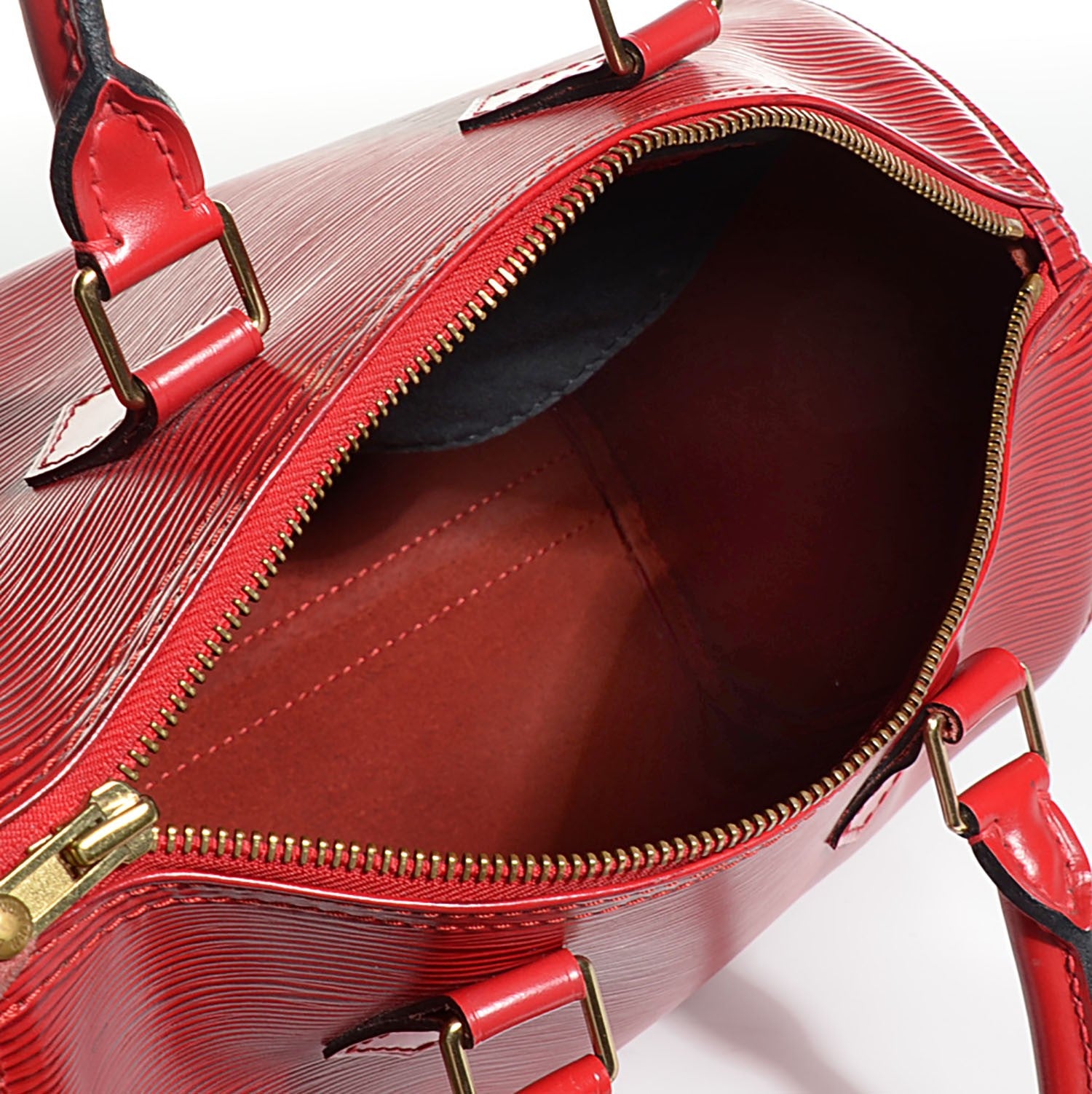 Louis Vuitton Epi Speedy 25 Castillan Red 5 of 7