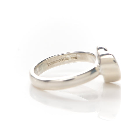 Tiffany Sterling Silver Paloma Picasso Modern Heart Diamond Ring 49 5 5 of 5