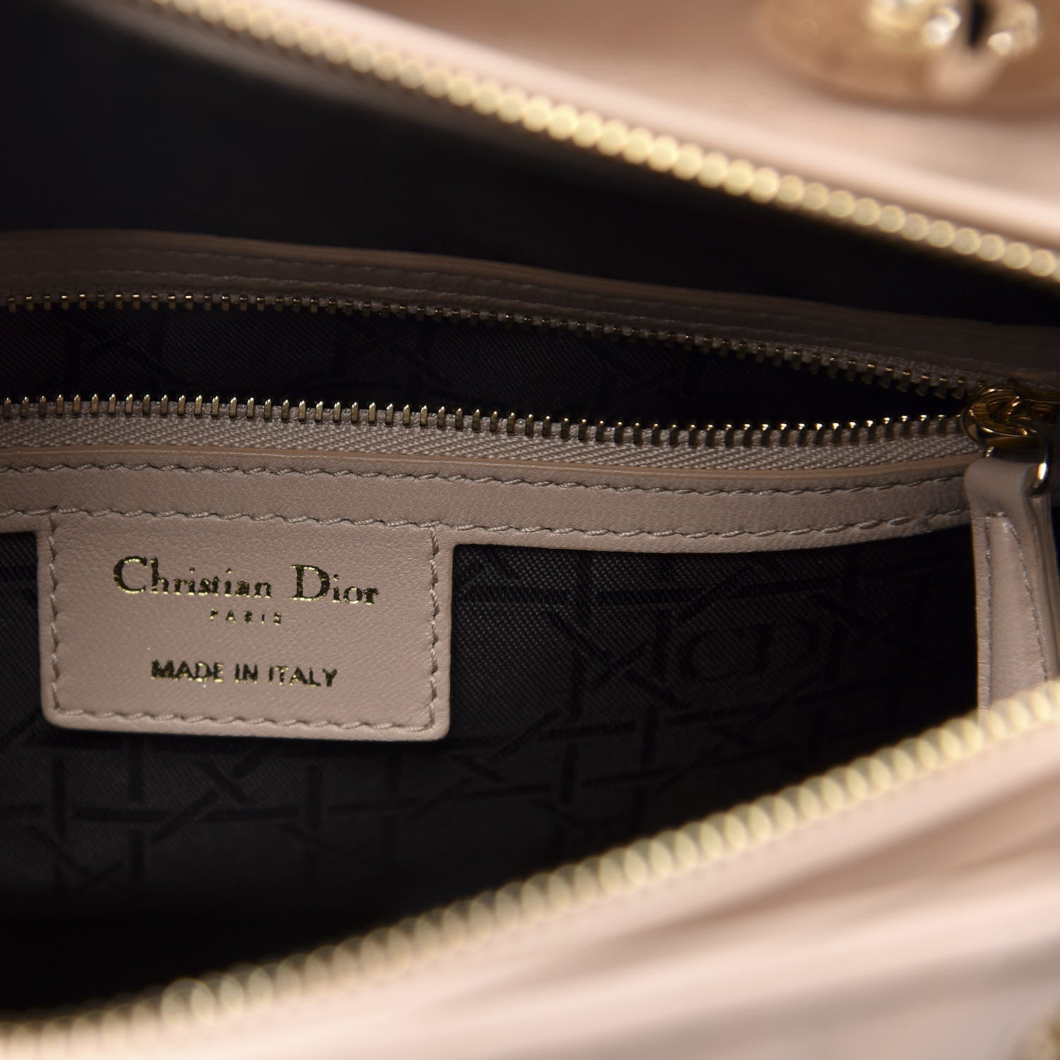Christian Dior Lambskin Cannage Large Lady Dior Beige 8 of 11