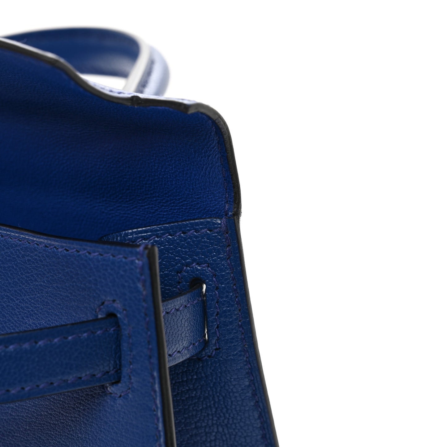 Chevre Chamkila Mini Kelly Sellier 20 Bleu Electrique