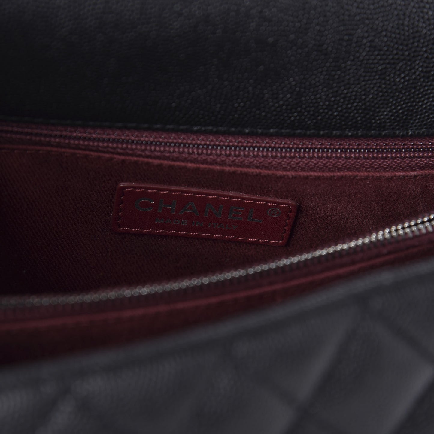 Caviar Quilted Small Coco Handle Flap Black