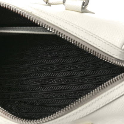 Prada Saffiano Lux Top Handle Crossbody Bag White 5 of 8