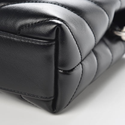 Saint Laurent Calfskin Y Quilted Monogram Toy Loulou Crossbody Bag Black 9 of 10
