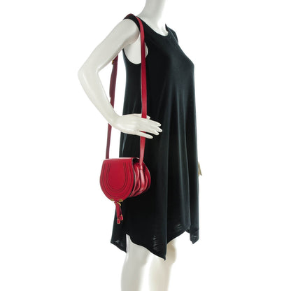 Chloe Calfskin Mini Marcie Round Crossbody Bag Red 2 of 6