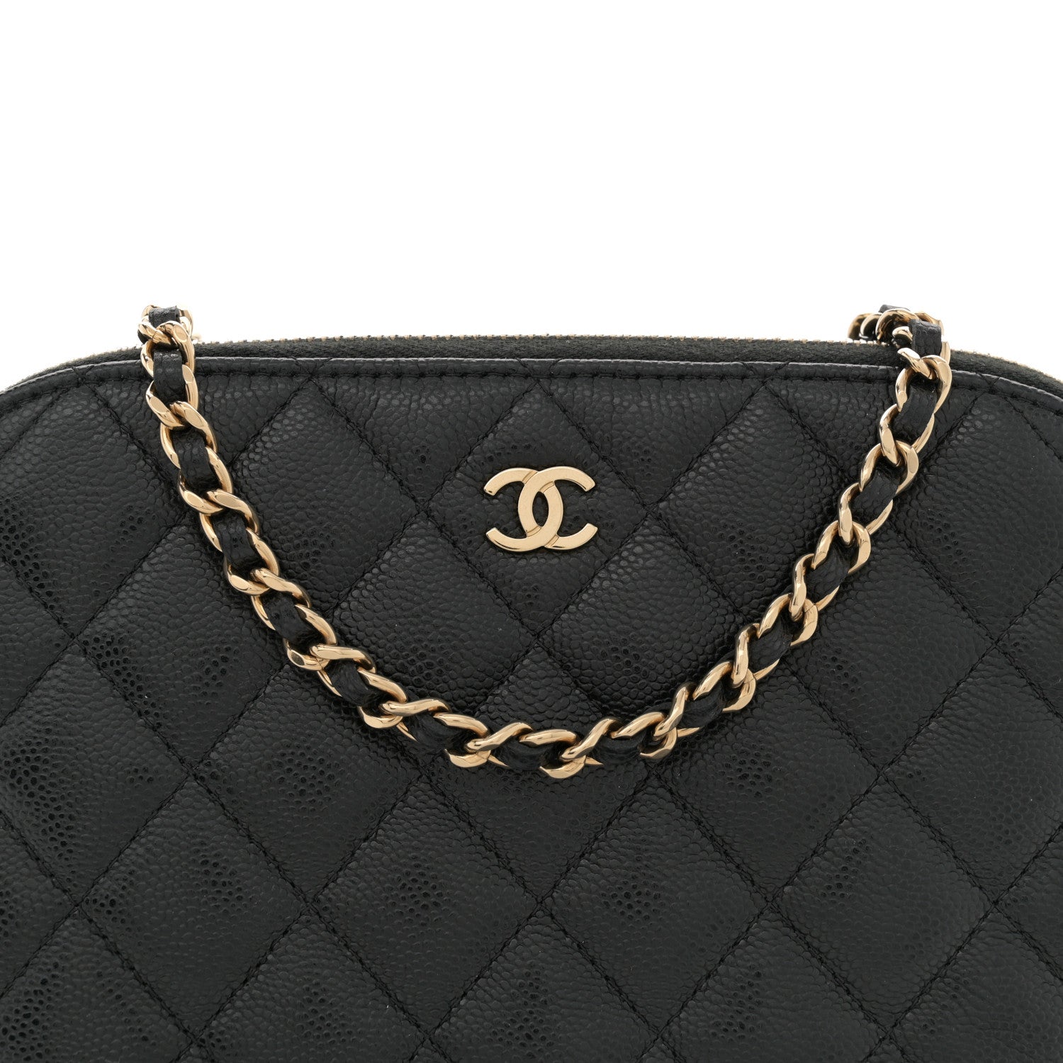 Chanel Caviar Quilted Classic Clutch With Chain Black 8 of 12