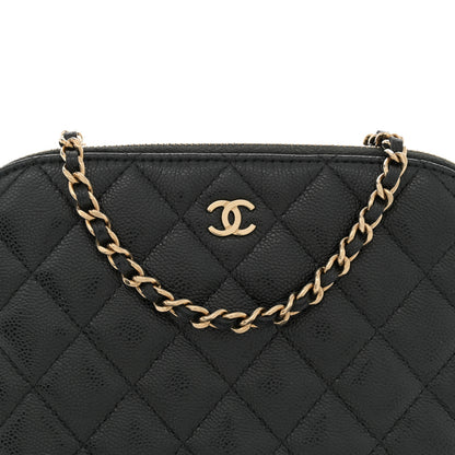 Chanel Caviar Quilted Classic Clutch With Chain Black 8 of 12