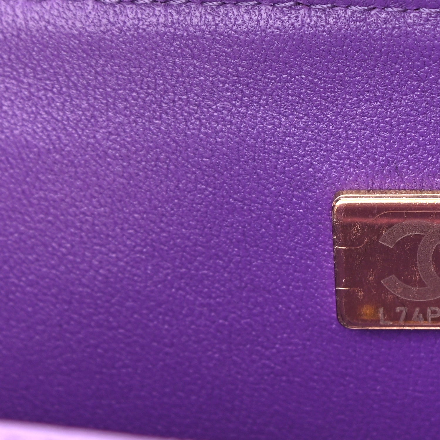 Chanel Lambskin Quilted Mini Top Handle Rectangular Flap Purple 7 of 11