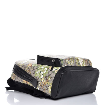 Gucci GG Supreme Monogram Blooms Medium Day Backpack Beige New Military Black 4 of 10
