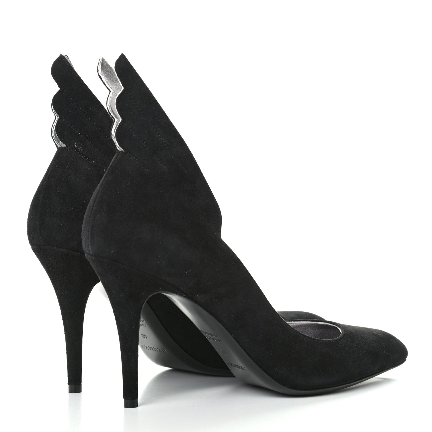 Hermes Suede Goatskin Victoire 90 Pumps 40 Black 4 of 9