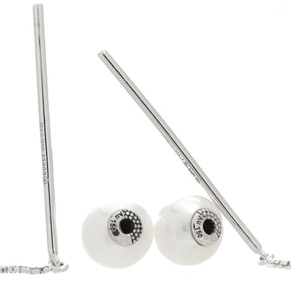 Gucci 18K White Gold Diamond Flora Drop Earrings 4 of 5