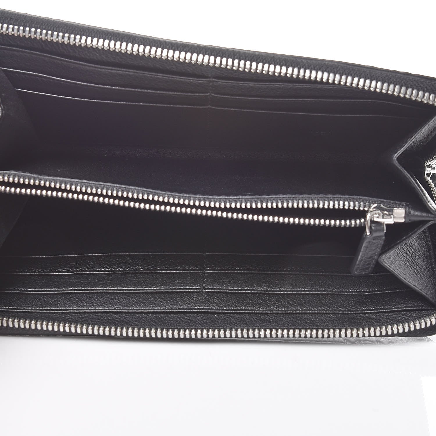 MCM Calfskin Ottomar Monogram Klara Zip Wallet Black 5 of 8