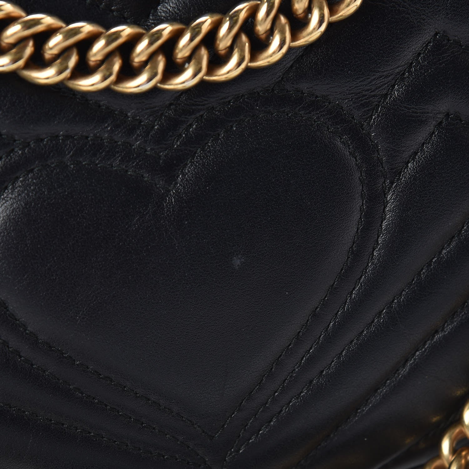 Gucci Calfskin Matelasse Small GG Marmont Shoulder Bag Black 13 of 16