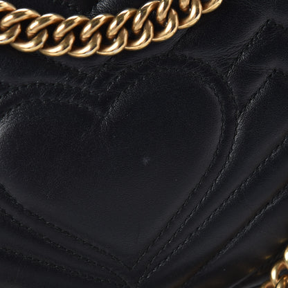 Gucci Calfskin Matelasse Small GG Marmont Shoulder Bag Black 13 of 16