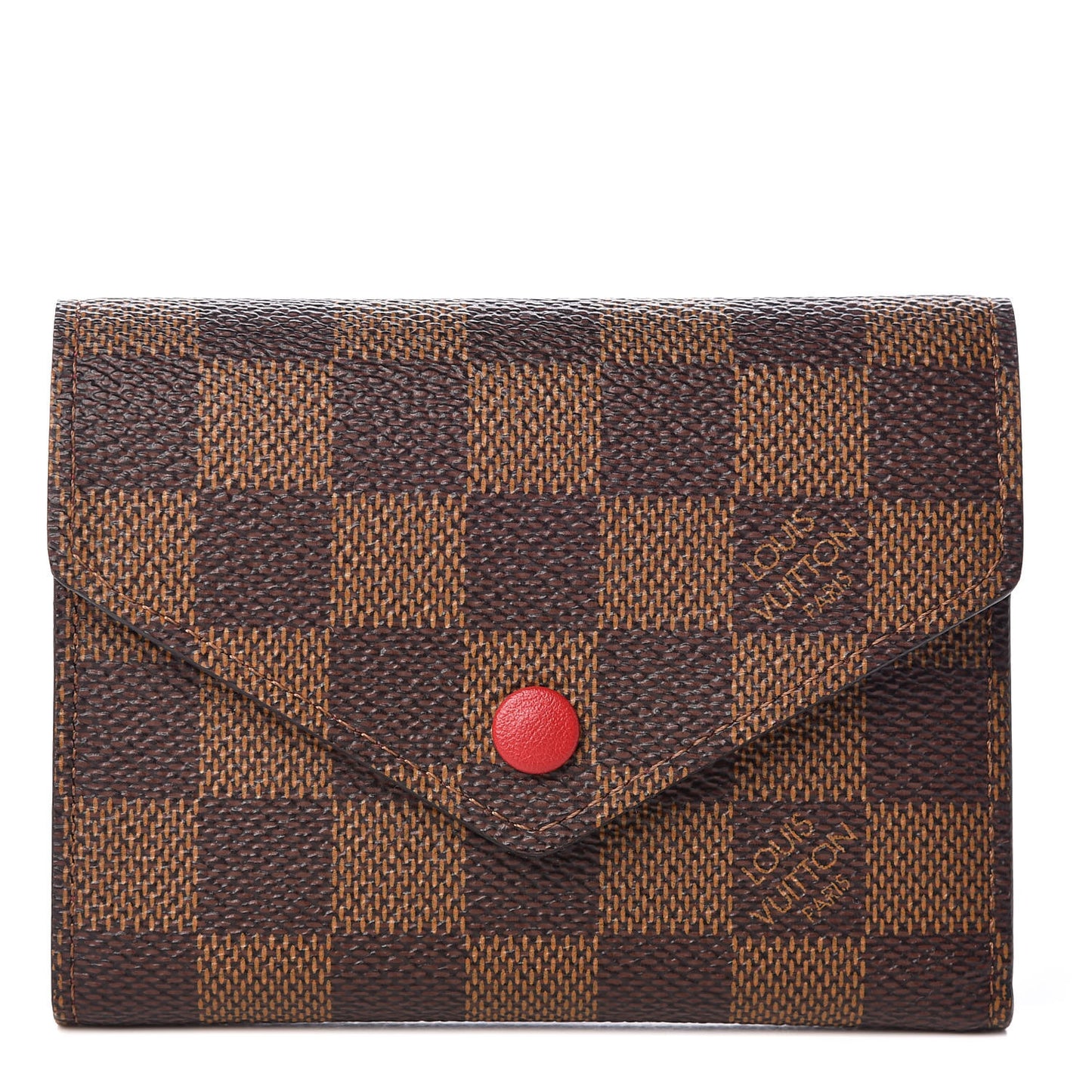 Damier Ebene Victorine Wallet Red