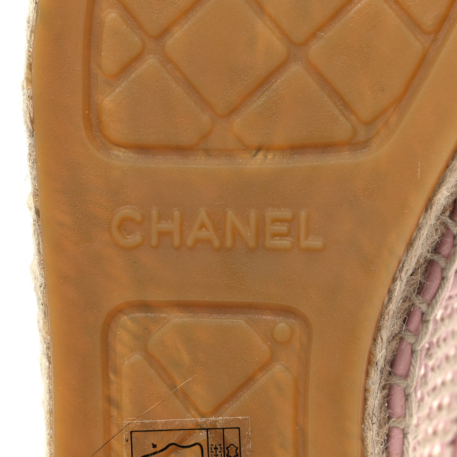 Chanel Mesh Lambskin CC Espadrilles 39 Light Pink Beige 7 of 8