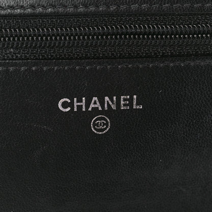 Chanel Lambskin Quilted Wallet On Chain WOC Black 6 of 11