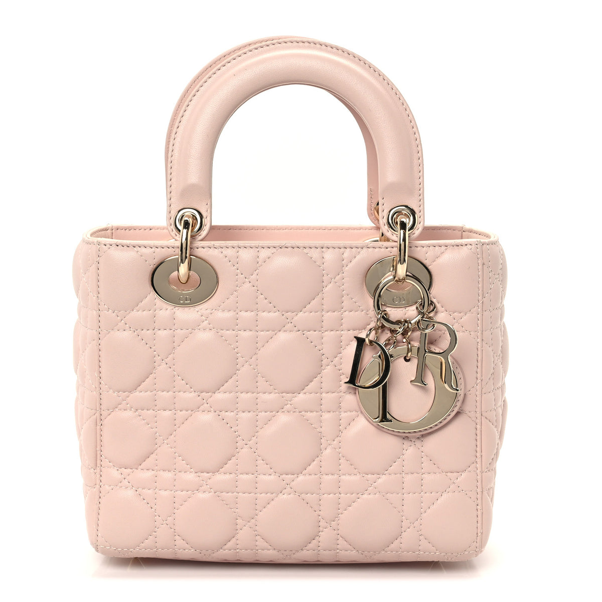 Lambskin Cannage Small Lady Dior Pink