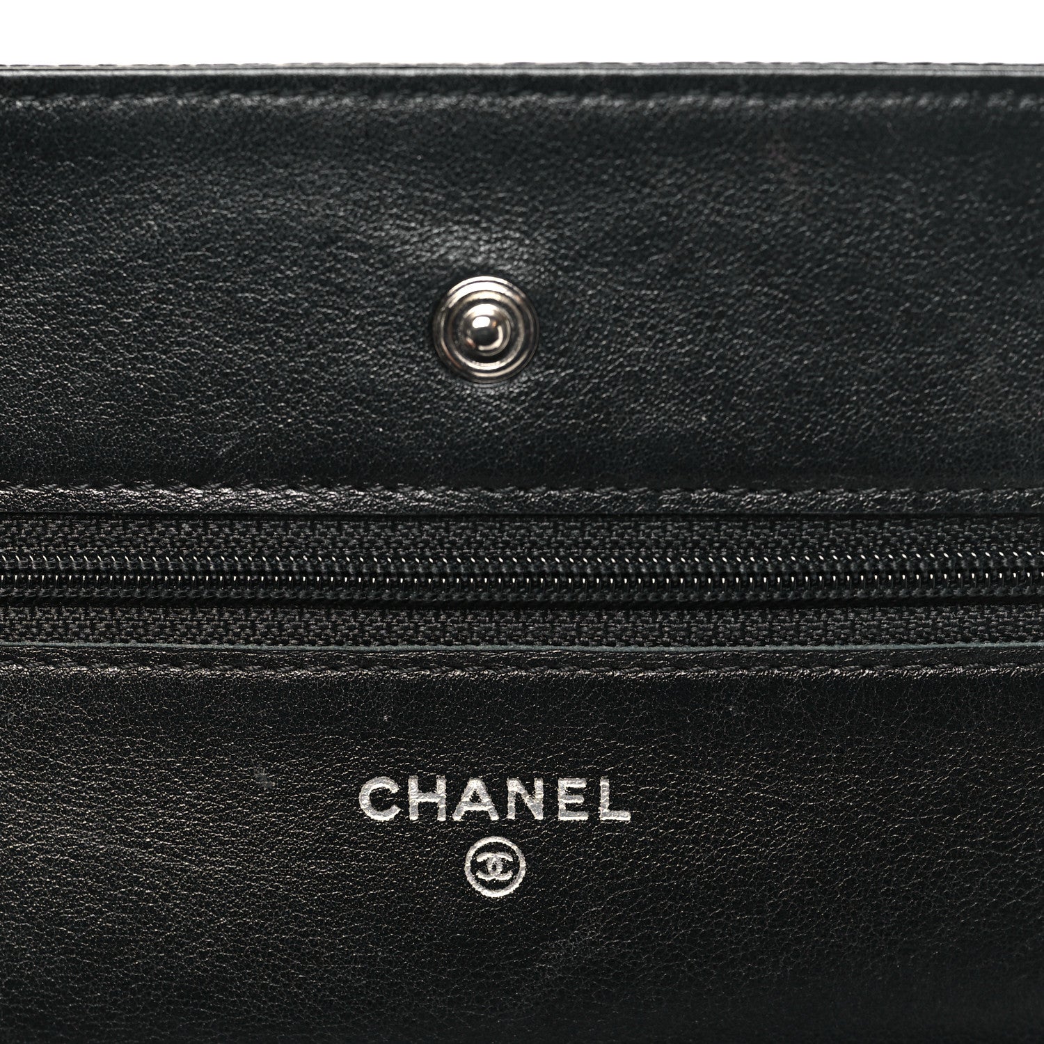 Chanel Caviar Timeless CC Wallet On Chain WOC Black 6 of 11
