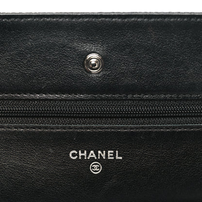 Chanel Caviar Timeless CC Wallet On Chain WOC Black 6 of 11