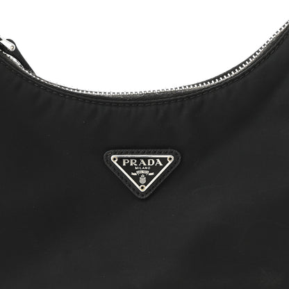 Prada Tessuto Nylon Saffiano Mini Re-Edition 2005 Bag Black 9 of 13
