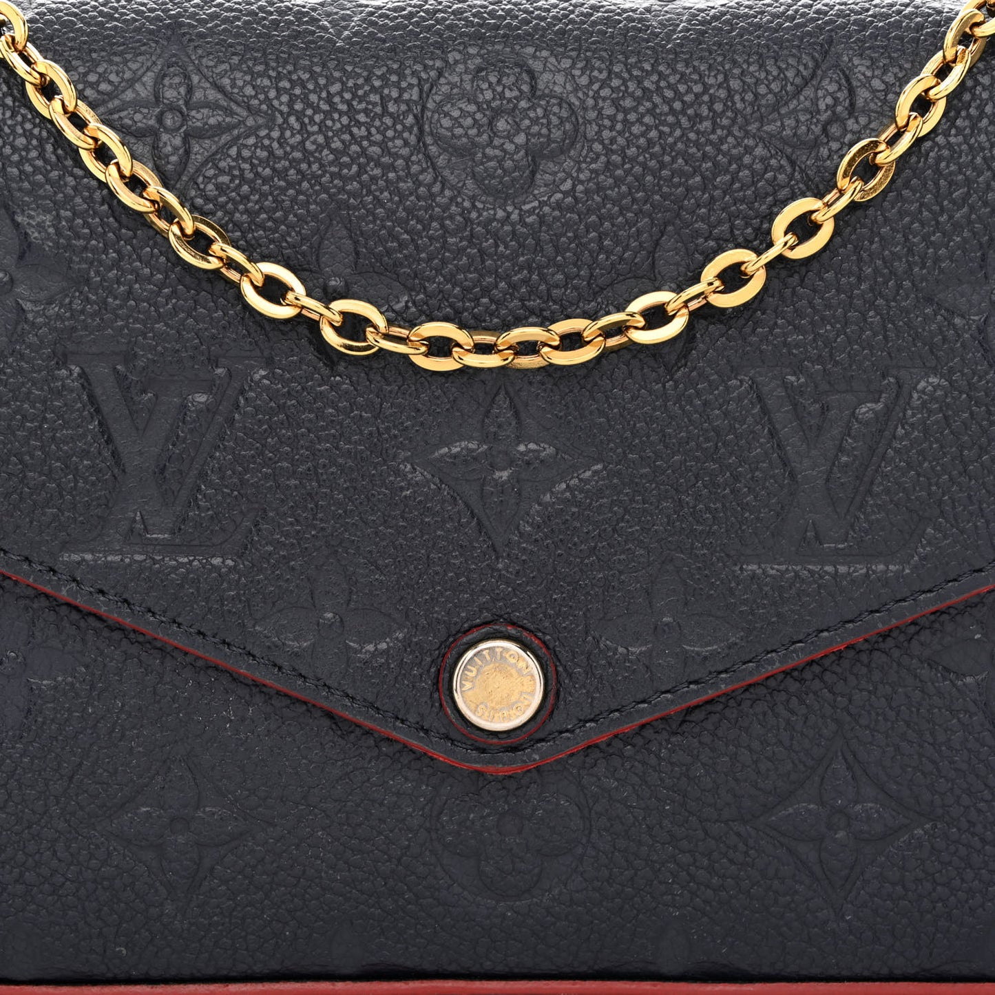 Empreinte Pochette Felicie Chain Wallet Marine Rouge