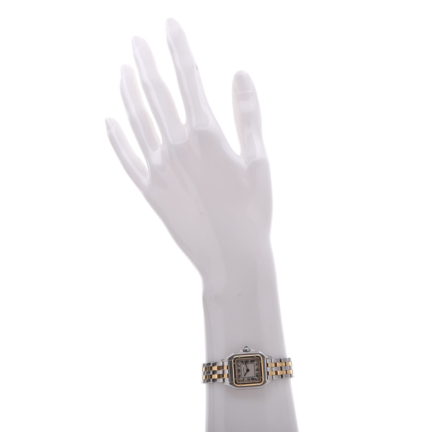 Cartier Stainless Steel 18K Yellow Gold 22mm Panthere Quartz Watch 2 of 7