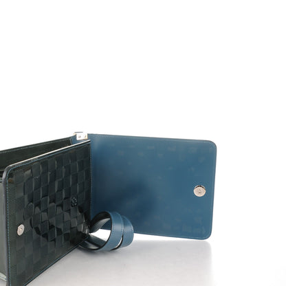Louis Vuitton Damier Vernis Club Petrole Blue 8 of 9