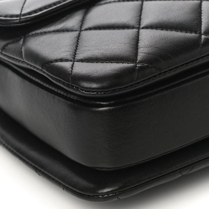 Chanel Lambskin Quilted Medium Trendy CC Flap Dual Handle Bag Black 9 of 10